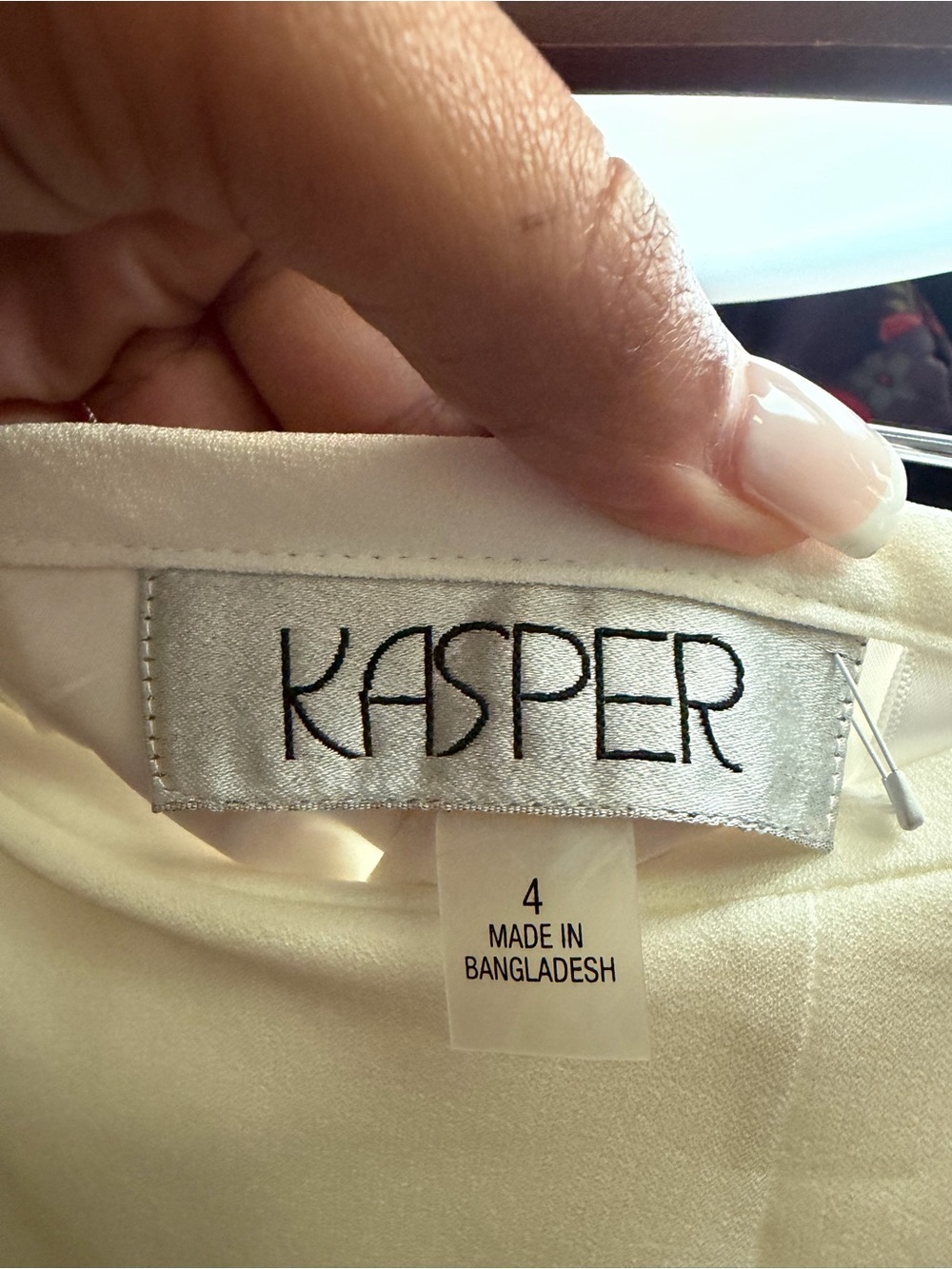 NWT! Kasper Women’s Ivory Pencil Skirt Career Office Wear. Size: 4 - Picture 4 of 6